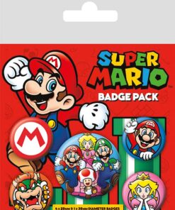 Super Mario (Mario) Badge 5 Pack