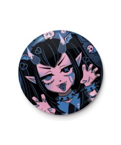 Cosmic Boop (Goth Girl Spooky Selfie) Button Badges