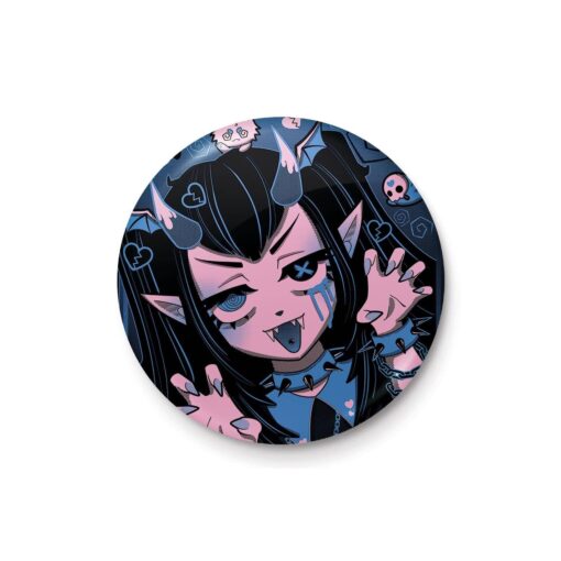 Cosmic Boop (Goth Girl Spooky Selfie) Button Badges