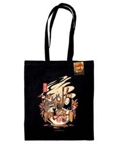 ILUSTRATA (Ramen Pool Party) Black Tote Bag