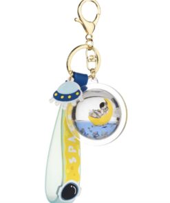 Space Astronaut Liquid Effect Sensory Keychain (Moon)