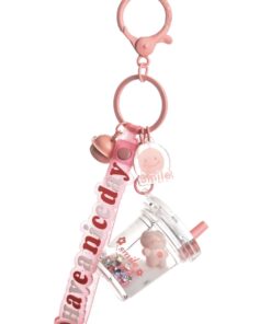 Animal Drink Liquid Effect Sensory Keychain (Pink)