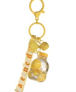 Yellow Chick Soda Bottle Liquid Effect Sensory Keychain