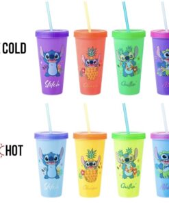 Stitch 24oz 4pc Color Changing Cold Cup Set