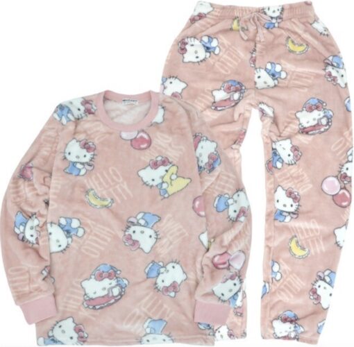 Hello Kitty AOP Pink Pajamas Set Print (M)