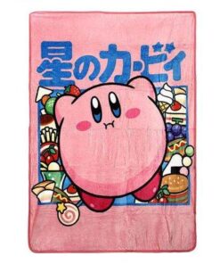 Kirby Character Kanji Throw Blanket