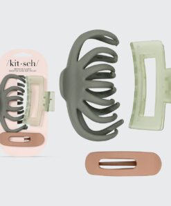 Recycled Plastic Assorted Claw Clip Set 3pc - Octopus