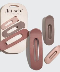 Flat Lay Claw Clip 3pc Flat - Ultra Glossy Terracotta
