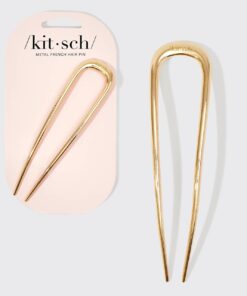 Metal French Hair Pin 1pc- Gold