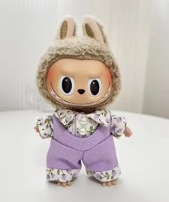 Mini Outfits For Labubu & 7-8" Plushies |  Purple Lavender Flower Suit