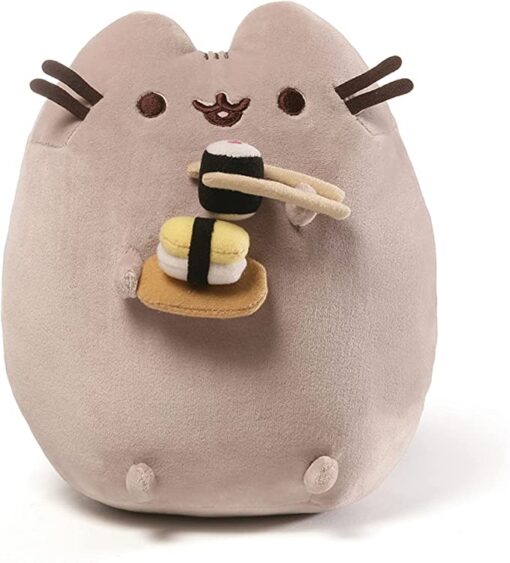 Pusheen Plush Snackables Sushi Chopsticks Stuffed Animal Cat, 9.5"