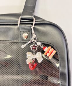 Adorable Strawberry Cake Bag Charm