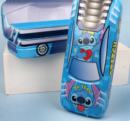Stitch Car Shaped Metal Pencil Tin Case