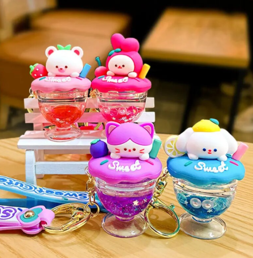 Kawaii Sweet Sundae Liquid Keychains