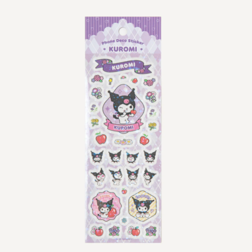 Sanrio Kuromi Phone Deco Sticker Sheet Glitter Foil
