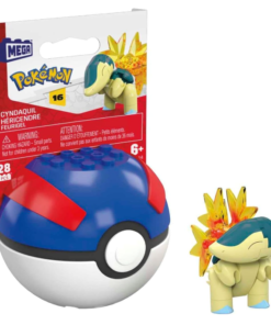 Mega Pokemon Cyndaquil Building Set with 28 Pieces and Poke Ball