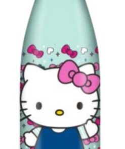 Hello Kitty Bows & Hearts 20oz Curved Plastic Water Bottle