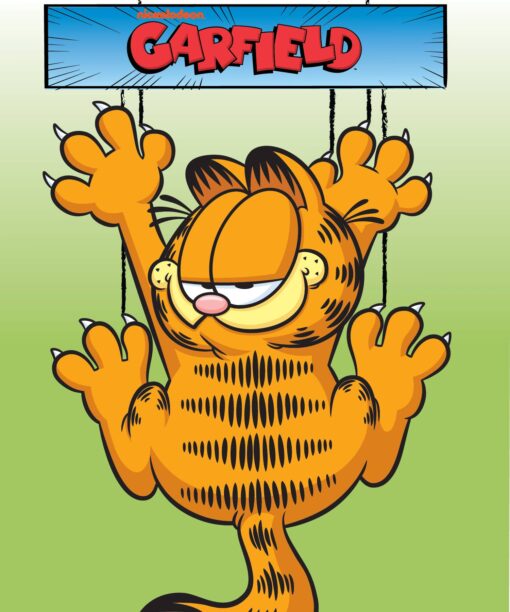 Garfield Blanket Hanging On - 45" x 60"  Fleece throw