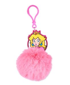 Super Mario (Princess Peach) Pom Pom Keychain