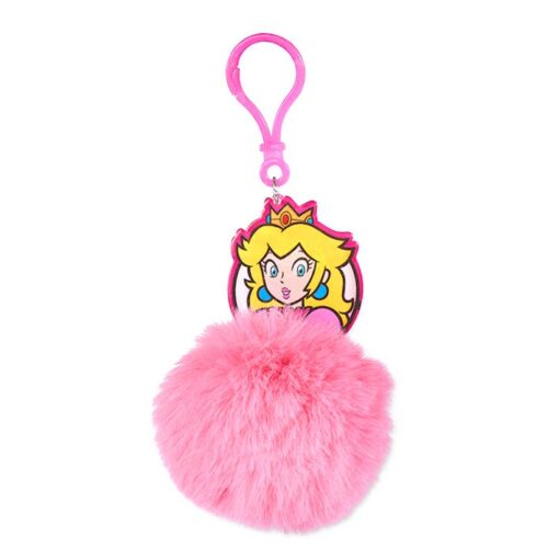Super Mario (Princess Peach) Pom Pom Keychain