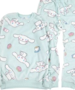 Cinnamoroll Pajama Set Drink and Dessert Print Blue