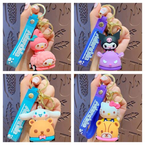 Hello Kitty And Friends Go Kart Car Keychain