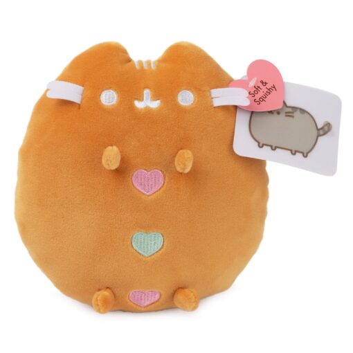 Pusheen Gingerbread Squisheen, Stuffed Animal for Ages 8 and Up, Brown/White