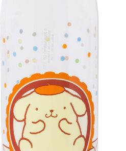Sanrio Hello Kitty and Friends Pompompurin Dots Water Bottle with Screw Lid, 28 ounces, Sanrio Pompompurin