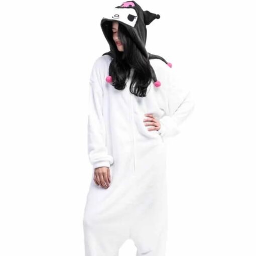 Kuromi Cosplay Union Suit Pajama Onsie