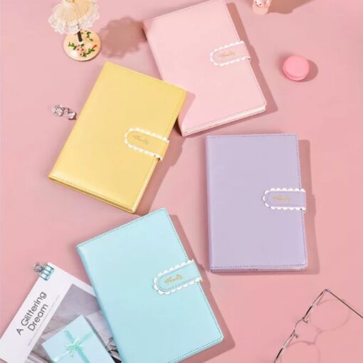 Fresh Pastel Lace Detail Journal Notebook