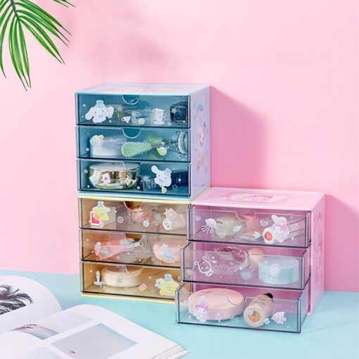 Cinnamoroll, My Melody, Pompompurin, Character 3 Drawer Desk Storage Organizer