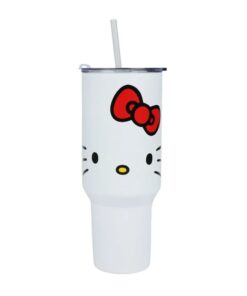Hello Kitty Face and Bow 40oz Stainless Steel Tumbler with Handle
