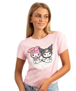 My Melody & Kuromi Juniors Cropped Baby Tee