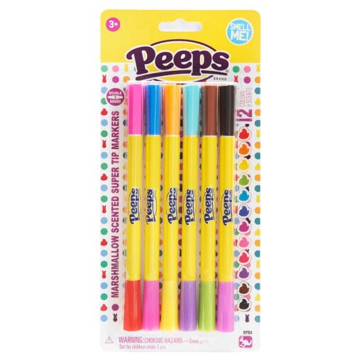 Peeps Bunny 6pk Dbl-Ended SuperTip Markers