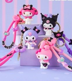 Sanrio Castle Series Kuromi and Melody Keychain