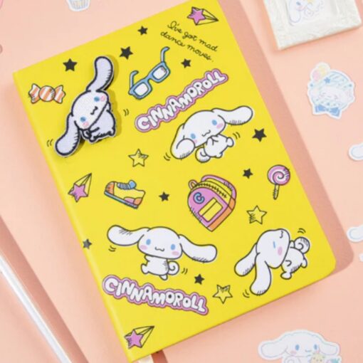Yellow Cinnamoroll Notebook With Embroidered Patch