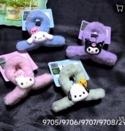 Sanrio Fuzzy Hair Clips Assorted