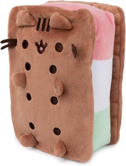 Pusheen Neapolitan Ice Cream Sandwich Pusheen Plush, Brown
