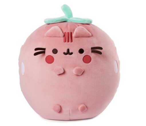 Pusheen Strawberry Scented Squisheen Plush, Squishy Toy Stuffed Animal for Ages 8 and up, Pink