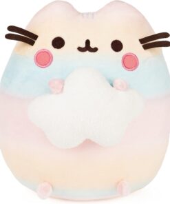 Pusheen Rainbow Ombre Pusheen Plush Cat Stuffed Animal for Ages 8 and Up