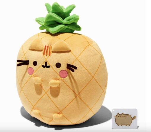Pusheen Pineapple Scented Squisheen Plush, Squishy Toy Stuffed Animal for Ages 8 and up, Yellow