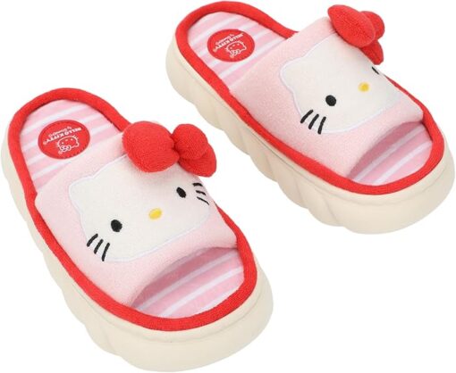 Hello Kitty 3D Character Face Open-Toed Slide Slippers
