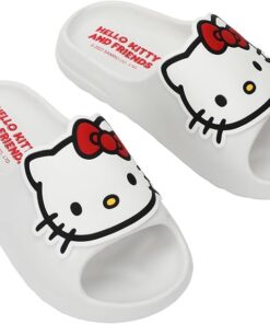 Hello Kitty Character Straps White Slide Sandals