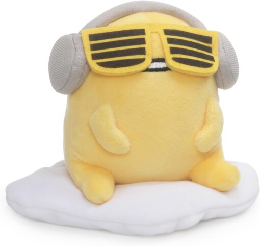 Gudetama with Sunglasses and Headphones Lazy Egg Sanrio Plush, Multicolor