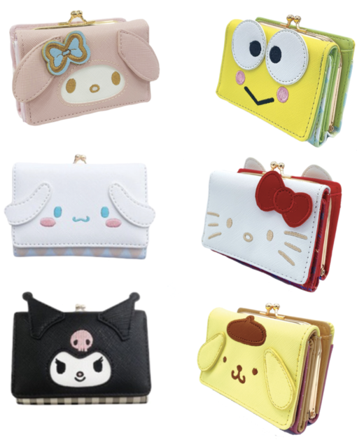 Hello Kitty and Friends Tri-fold Sanrio Wallets