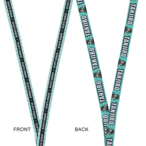 Demon Slayer Tanjiro Lanyard with Neck Breakaway and Metal Charm