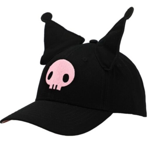 Kuromi Inspired Black Traditional Adjustable Hat