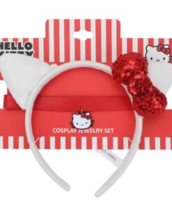 Hello Kitty Choker and Headband Cosplay Jewelry Set