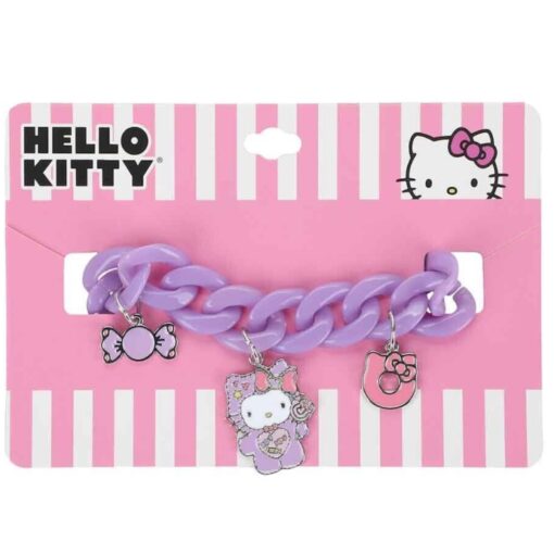 Hello Kitty & Friends Purple Bracelet with Character & Bow Charms