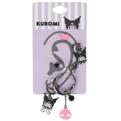Kuromi Character & Skull Logo 5-Piece Earring Set